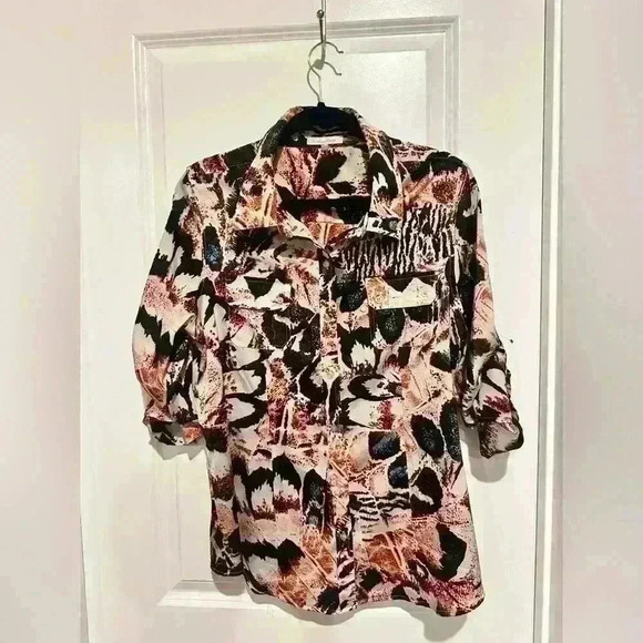 Size L Calvin Klein Women's multi Blouse - Picture 1 of 4